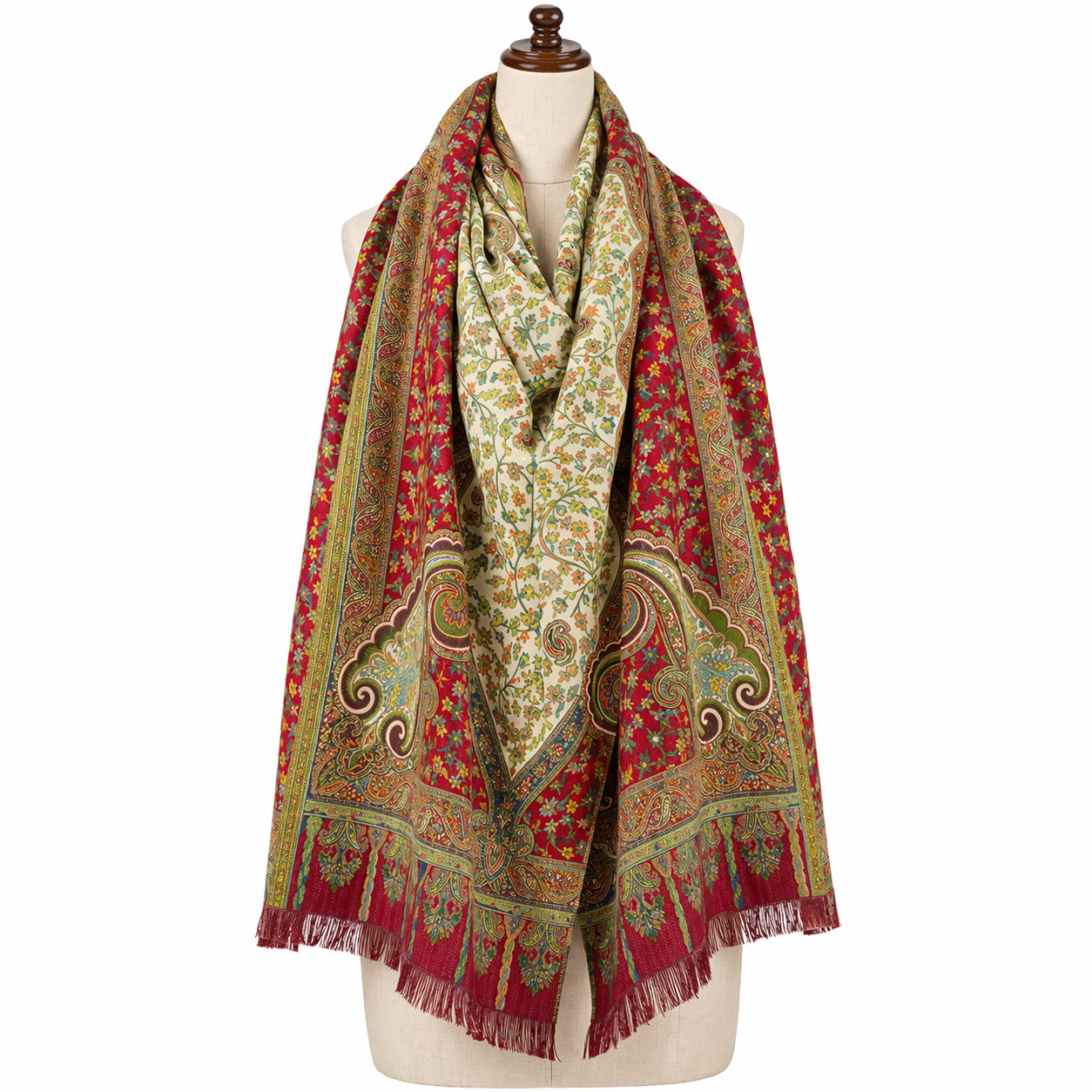 Red Kashmiri Jamavar